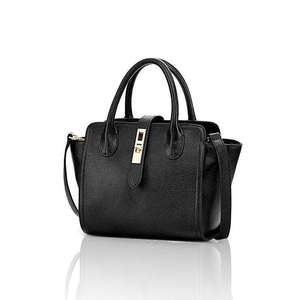 Bolso Tote de Cuero Negro para Mujer, Bolso de Hombro Cruzado con Cierre de Cremallera, Gran Capacidad, Bolso de Moda - Product Image 2