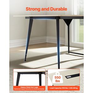 Tavolo da riunione moderno a forma di barca da 2,4 m per 10 persone con stazione di ricarica per conferenze - Product Image 3