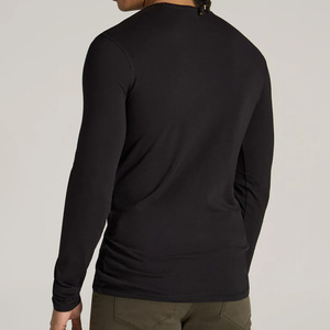 Atmungsaktives Übergrößen-T-Shirt mit Mescal-Passform, Langarm, aus Baumwolle und Bambusfaser, Vliesstoff, mit individuellem Logo-Design auf der Vorderseite, Casual-Stil - Product Image 6