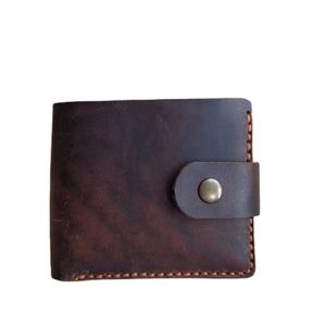 กระเป๋าสตางค์หนังแท้ทรงบางสไตล์วินเทจ กันน้ำ ใส่บัตรเครดิต บัตรประชาชน ใส่เหรียญ หรูหรา สำหรับนักธุรกิจ - Product Image 1