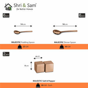 Majestic ชุดภาชนะสเตนเลส72ชิ้นเคลือบ PVD สีโรสโกลด์สำหรับ6ท่าน - Product Image 5