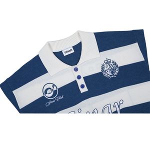 Suéter Personalizado con Logotipo para Hombre, OEM, Manga Corta, Informal, de Punto, con Rayas de Fútbol, Jersey de Punto, Camiseta de Punto - Product Image 4