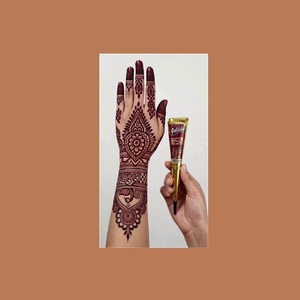 Cono de Henna Natural a Base de Hierbas, Resistente al Agua, para Tatuajes Temporales, Pintura Corporal Semipermanente, Venta al Por Mayor - Product Image 1