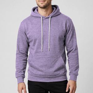 Sweat à capuche confortable pour homme, uni, personnalisé, en molleton épais, avec poche kangourou, 100% coton mélangé, coupe décontractée - Product Image 4
