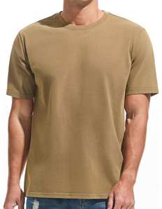 Camiseta de Cuello Redondo de Punto 100% Algodón para Hombre, Logotipo Personalizado Impreso, Informal, Manga Corta, Suave, Cómoda, Transpirable, de Secado Rápido - Product Image 1