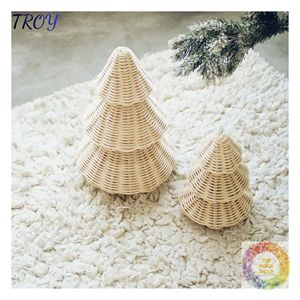 Adornos Rústicos de Mimbre Tejidos para Árbol de Navidad, Regalo para Amantes de la Naturaleza, Coleccionistas de Artesanías, Regalos para Anfitrionas y Intercambios de Regalos Navideños - Product Image 3