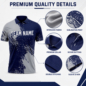 Polo de sport personnalisé pour homme, séchage rapide, respirant, manches courtes, uniforme d'équipe/club avec logo brodé, vente en gros - Product Image 4