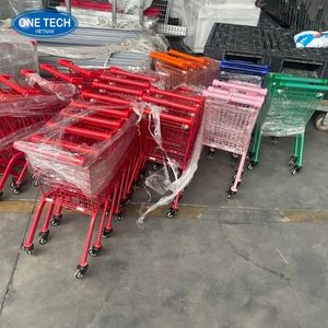 รถเข็นช็อปปิ้งขนาดเล็ก / รถเข็นเด็ก เวียดนาม รถเข็นเคลือบสีฝุ่น ตาข่าย สำหรับเด็กอายุ 6-12 ปี ความจุ 25 ลิตร - Product Image 2