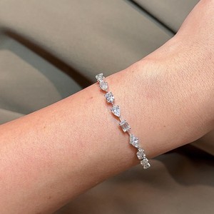 Mixed Cut Tennis <b>Bracelet</b> Prong Set Luxury Everyday Wear Fine Jewelry Multi Shape Lab Grown Diamond Wholesale 14k 18k <b>Solid</b> Gold - Product Image 1