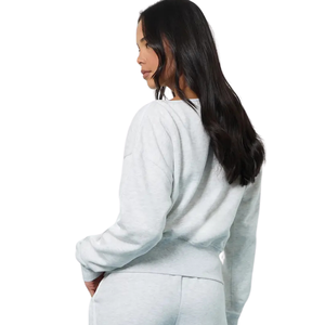 Women Oversize Crewneck Tracksuit Set Drop Shoulder Sweatshirt Wide Leg <b>Trouser</b> Relaxed Lounge Two Piece Casual Outfit Wholesale - Product Image 4
