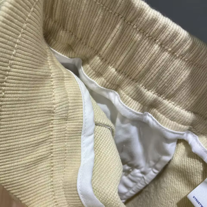 Shorts unisexe en coton avec cordon de serrage, couleur unie, décontractés, taille mi-haute élastique, en maille peignée respirante, fournisseur OEM - Product Image 5