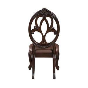 Adjustable Height Solid Wood Dining <b>Chair</b> PU Leather Upholstered Seat Contemporary Antique Design Wood <b>Legs</b> <b>for</b> Home Coffee Shop - Product Image 5