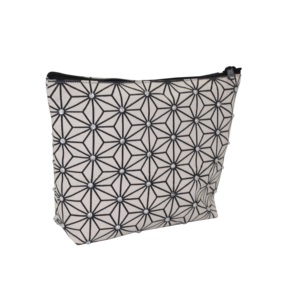 Pochette de maquillage en toile de coton réutilisable et écologique avec imprimé floral et travail de perles à la main, pour filles, étudiantes, organiseur de cosmétiques - Product Image 2