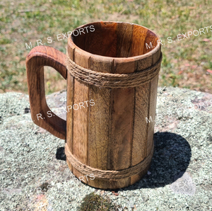 Chope à bière viking en bois faite à la main, tasse médiévale, tasse à bière, tasse à bière artisanale, sans danger pour les aliments, étanche, chope historique, fournisseur en gros - Product Image 6