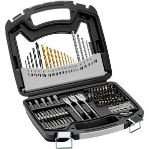 Set di 101 Punte Multiuso per Trapano e Avvitatore, Cacciavite per Foratura e Avvitatura su Legno, Metallo e Cemento - Product Image 1