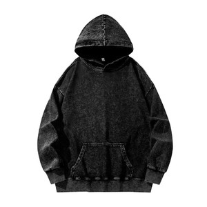 Sudadera con Capucha Personalizada de Felpa Gruesa de 300 GSM, Hombros Caídos, Lisa, Estilo Urbano, 100% Algodón, Secado Rápido, para Hombre y Mujer, Marca Privada OEM - Product Image 3
