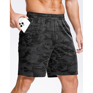 Pantalones cortos deportivos para hombre con cintura elástica, cierre con cordón, dos bolsillos laterales profundos, para correr y hacer ejercicio. - Product Image 5