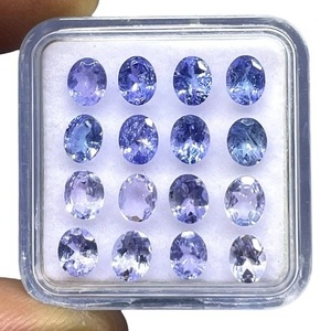 Tanzanite naturelle ovale 5x4mm, bleu violet, pierres précieuses en vrac, vente en gros, lot pour la fabrication de bijoux et la fourniture de pierres précieuses - Product Image 6