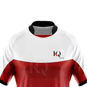 Ensemble uniforme de rugby pour hommes, respirant, léger, durable, tissu doux, coupe confortable, couleurs d'équipe, haut à manches courtes et short pour l'école - Product Image 4