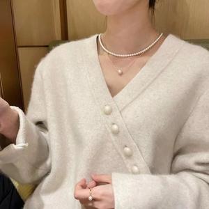 Petit pendentif en perle d'eau douce naturelle de Zhuji, 4-5 mm, argent S925, sans défaut, lumière intense, collier de perles extrêmement beau - Product Image 4