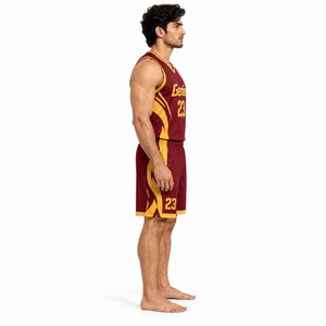 Ropa Deportiva Transpirable para Clubes Juveniles Unisex con Servicio OEM, Conjunto de Uniforme de Baloncesto, Diseño Personalizado, Camiseta y Pantalones Cortos para Equipo - Product Image 3