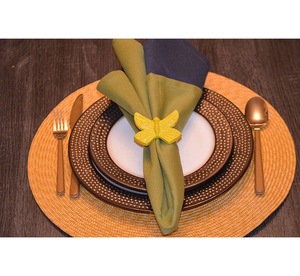 Butterfly Shape Resin Napkin <b>Ring</b> Novelty Table Decoration Party Napkin <b>Rings</b> 4.5cm Durable Design - Product Image 1