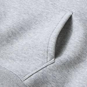 Sudadera con Capucha Extra Grande para Hombre, Color Gris Sólido, 100% Algodón, Felpa Francesa, Estilo Casual, Diseño con Bolsillos, Transpirable, Ecológica, para Invierno - Product Image 5