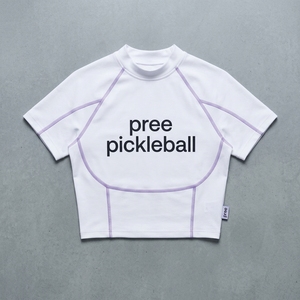 RTS OEM ODM Custom <b>Women</b> Pickleball Short Sleeve Crew Neck tank Tops Breathable Sporty Style Printed Technics Solid Color - Product Image 4