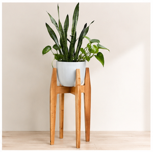 Handcrafted Modern Wooden Plant Stand Solid Hardwood Flower <b>Pot</b> <b>Holder</b> for Indoor Living Room & Balcony Decor - Product Image 1