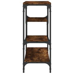 Table console étroite en chêne fumé et bois d'ingénierie métallique, collection - Product Image 6