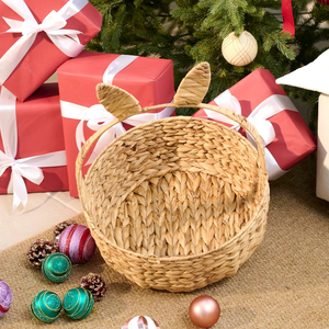 Panier de rangement en jacinthe d'eau écologique en forme de lapin, style ferme, pour cuisine, fabriqué au Vietnam, vente en gros, pas cher - Product Image 2