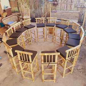 เก้าอี้ทานอาหารเวียดนามจากโรงงานโดยตรง แข็งแรง ทนทาน ทำจากไม้ไผ่หวาย พร้อมพนักพิงไม้ รุ่น SR-BAMBOO.CRAFT 80 - Product Image 1