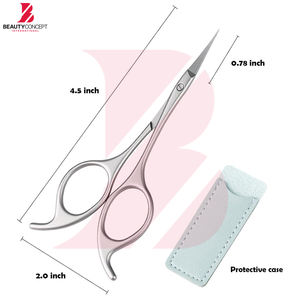 Ciseaux à cuticules professionnels en acier inoxydable argenté avec revêtement en titane, outils de manucure couleur unie, coupe-peaux mortes, prix d'usine - Product Image 6