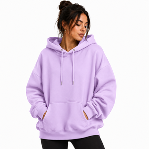 Sweat-shirts surdimensionnés pour femmes de haute qualité avec logo personnalisé, 330 g, 100 % coton, molleton épais, taille plus - Product Image 2