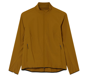 SPRINT SPORTS Unisex Full Zip Windproof Eco-Friendly Quick Dry <b>Cycling</b> <b>Jacket</b> Long Sleeve Mustard Color 100% Polyester Adult - Product Image 5
