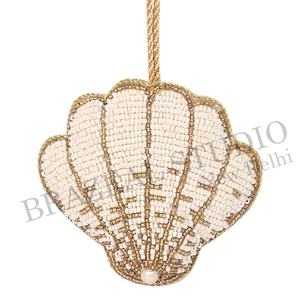 Tissu de velours satiné brodé à la main artisanat écologique Logo personnalisé décorations d'arbre de Noël personnalisé en gros - Product Image 3