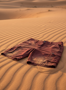 กางเกงขาสั้นคาร์โก้ผู้ชายสำหรับฤดูร้อน กางเกงขาสั้นคาร์โก้ลำลองสไตล์ไฮสตรีทเหนือเข่า ผ้าฝ้าย กางเกงขาสั้นซาฟารีสำหรับผู้ชาย - Product Image 2