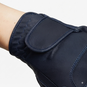 Professional Anti-Slip Leather <b>Gloves</b> for Winter Outdoor Comfortable <b>Silver</b> Trim Cuff Horseback Riding <b>Gloves</b> - Product Image 6