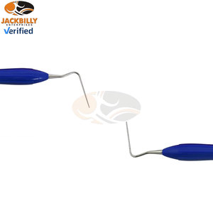JACKBILLY Instrument d'endodontie dentaire, Plugger chauffant double face n° 2/3, en acier inoxydable de qualité médicale, écarteurs bleus - Product Image 3