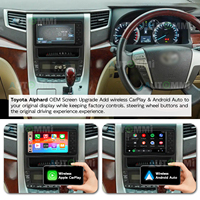 Módulo Decodificador Inalámbrico CarPlay Android Auto para Toyota Alphard Vellfire 2008-2015 W58 G62 Y64 Interfaz de Pantalla OEM ODM