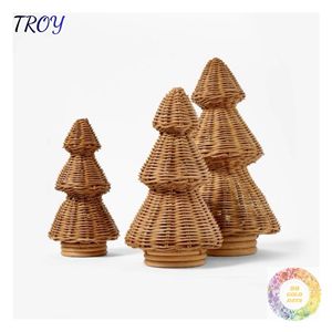 Recuerdo Artesanal de Ratán con Forma de Árbol para Cestas de Regalo de Navidad, Recuerdos de Fiesta, Tiendas Boutique y Exhibiciones de Regalos de Temporada - Product Image 2