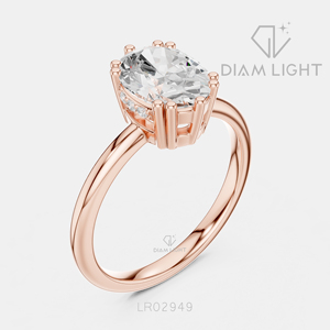 Bague en or blanc 14 carats pour femme avec diamant ovale de 1,70 carat cultivé en laboratoire, certifié IGI, couleur F+, clarté VS+, bijoux de fiançailles, cadeau pour femme - Product Image 4