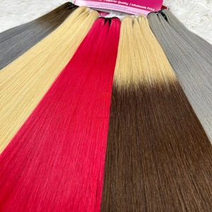 Las mejores extensiones de cabello humano recto de hueso vietnamita Remy Super doble dibujado Paquetes de cabello crudo baratos - Product Image 2