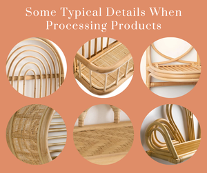 Meilleure vente nouvelle étagère murale intérieure moderne ovale en rotin 3 cintres Design de style de base Vietnam KT39 modèle décoration - Product Image 5