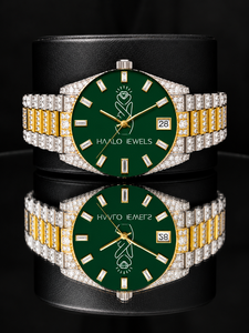 Premium Quality Luxury Antique Fashion Quartz Stainless Steel Analog <b>Watch</b> with Moissanite Diamond Iced Sale <b>Waterproof</b> - Product Image 1
