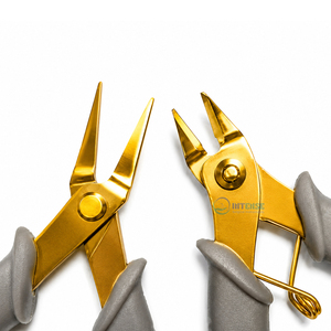 Ensemble d'outils professionnels en acier inoxydable pour la fabrication de bijoux avec pinces de couleur personnalisée et poignée ergonomique pour bijoutiers et distributeurs - Product Image 2