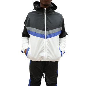 Conjunto Deportivo Unisex Casual de Verano con Capucha y Cremallera de 1/4, Chaqueta Cortavientos de Nylon 2 en 1, Talla Grande, Transpirable, para Correr - Product Image 3