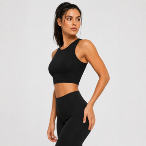 Top corto elegante para mujer, diseñado para un estilo casual moderno, con tela suave, ajuste cómodo, forma moderna y fácil de combinar con el estilo diario. - Product Image 4