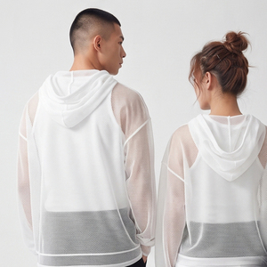 Sudaderas con Capucha de Malla Transparente con Logotipo Personalizado, Sudaderas con Capucha de Malla Transparente Extra Grandes, Sudadera con Capucha de Malla Transparente Unisex - Product Image 3