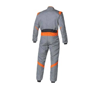 Combinaison de course moto ignifuge à manches longues pour homme, grise, bicolore, toutes saisons - Product Image 3